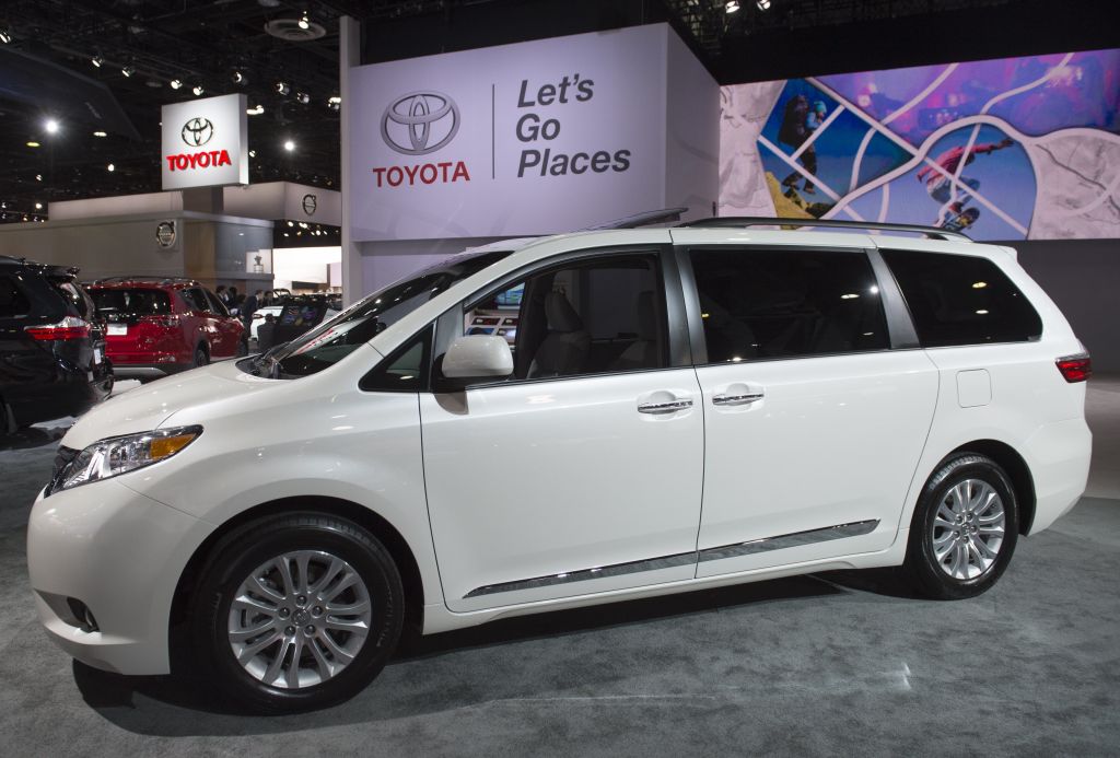 The 2017 Toyota Sienna minivan is seen during the 2017 North American International Auto Show