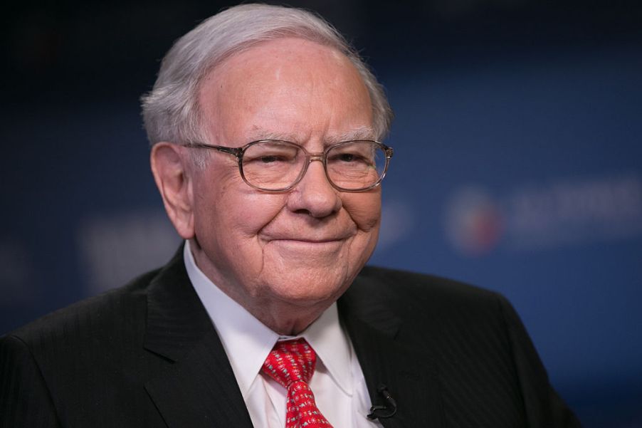 Close-up image of CEO Warren Buffett smiling