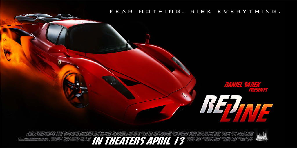 A movie poster for the 2007 film Redline.