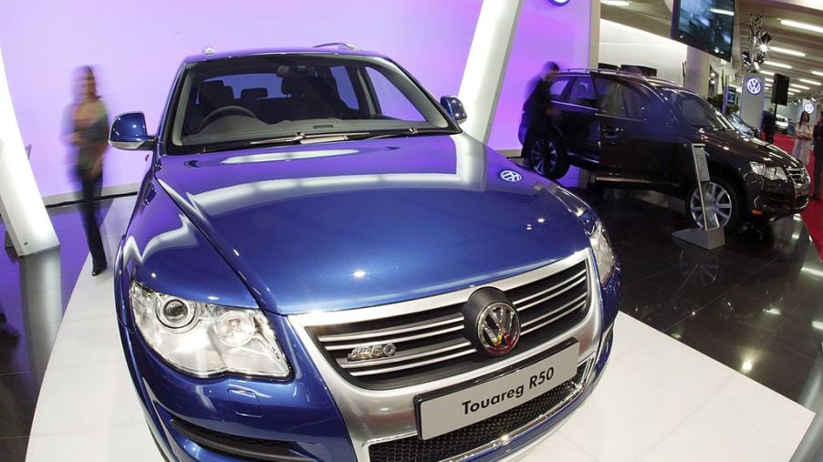 The new Volkswagen Touareg R50 is displayed at the 2007 Australian International Motor Show at the Sydney Convention and Exhibition Centre