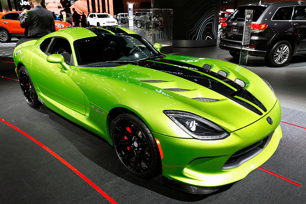 A 2017 Dodge Viper is shown at the 2017 North American International Auto Show (NAIAS)