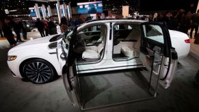 A 2020 Lincoln Continental on display at an auto show