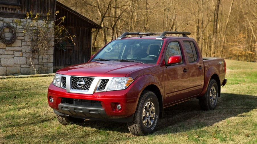 2020 Nissan Frontier parked in grass