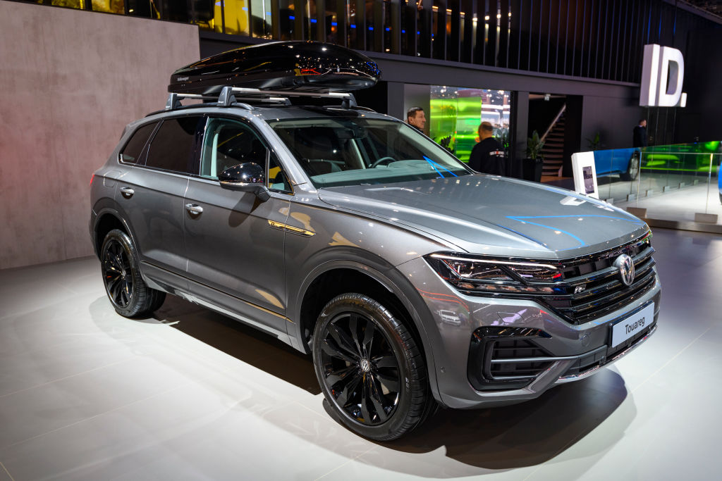 Volkswagen Touareg SUV on display at Brussels Expo