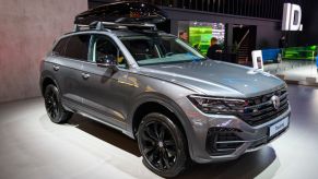 Volkswagen Touareg SUV on display at Brussels Expo