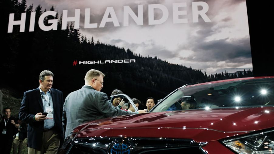 The 2020 Toyota Highlander is displayed at the New York International Auto Show at the Jacob K. Javits Convention Center
