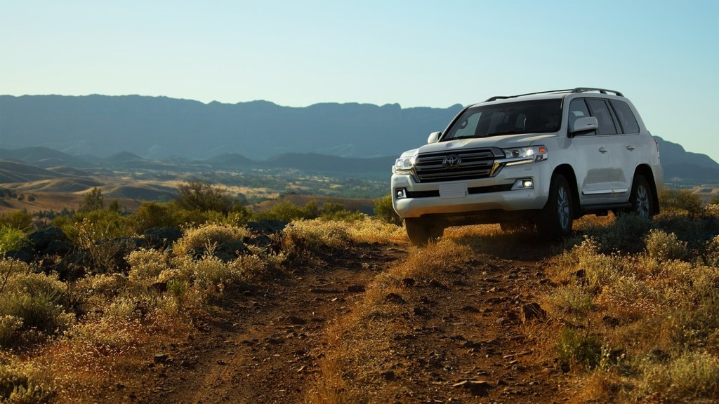 A Toyota Land Cruiser off-roading