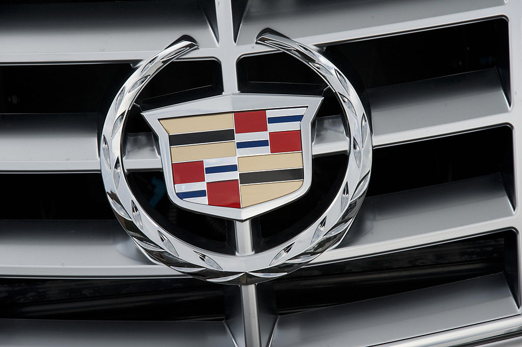 A Cadillac emblem on a car