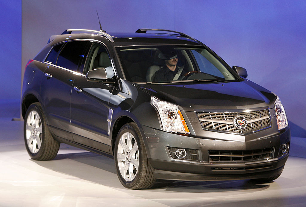 In this handout image provided by General Motors, the 2010 Cadillac SRX is introduced during the press preview for the Detroit International Auto Show
