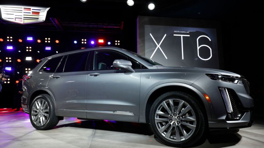 The General Motors Cadillac XT6 three-row crossover SUV is revealed at the Garden Theater