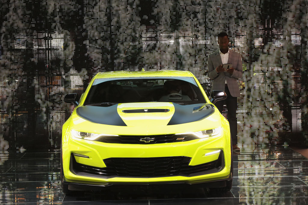 Chevrolet shows off their Camaro at the North American International Auto Show