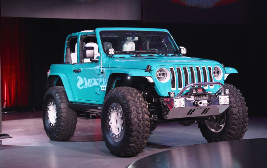 A custom Jeep Wrangler on the set of a TV show