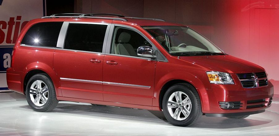 The new 2008 Dodge Caravan minivan is introduced to the media at the 2007 North American International Auto Show