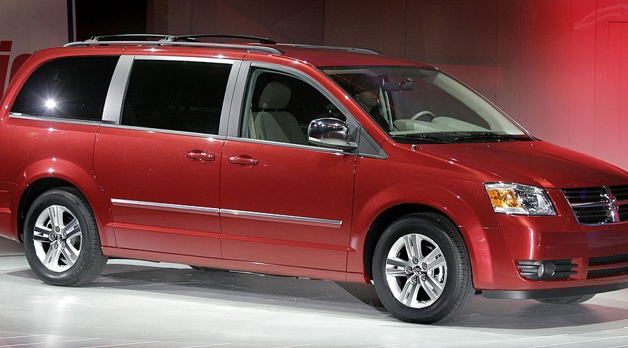 The new 2008 Dodge Caravan minivan is introduced to the media at the 2007 North American International Auto Show