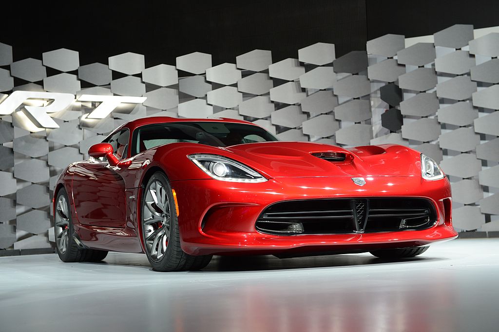 The new Dodge Viper SRT is on display during the first day of press previews at the New York International Automobile Show