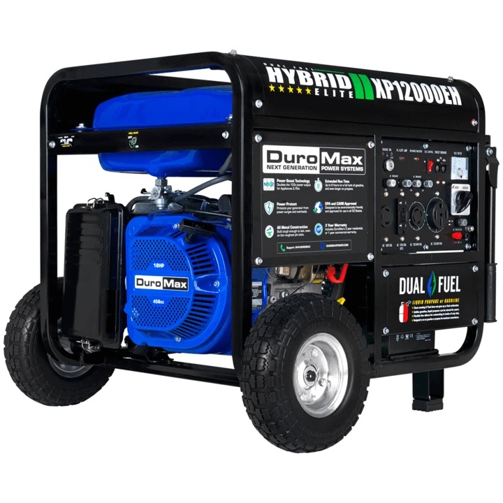 DuroMax XP12000EH Dual-Fuel Gas Propane Generator