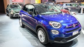 FIAT 500X compact crossover SUV on display at Brussels Expo