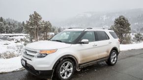 A fast-moving storm blows over the West Carson River, located at the junctions of Highways 88 and 89, dropping six inches of snow on March 2, 2020, in Hope Valley, California