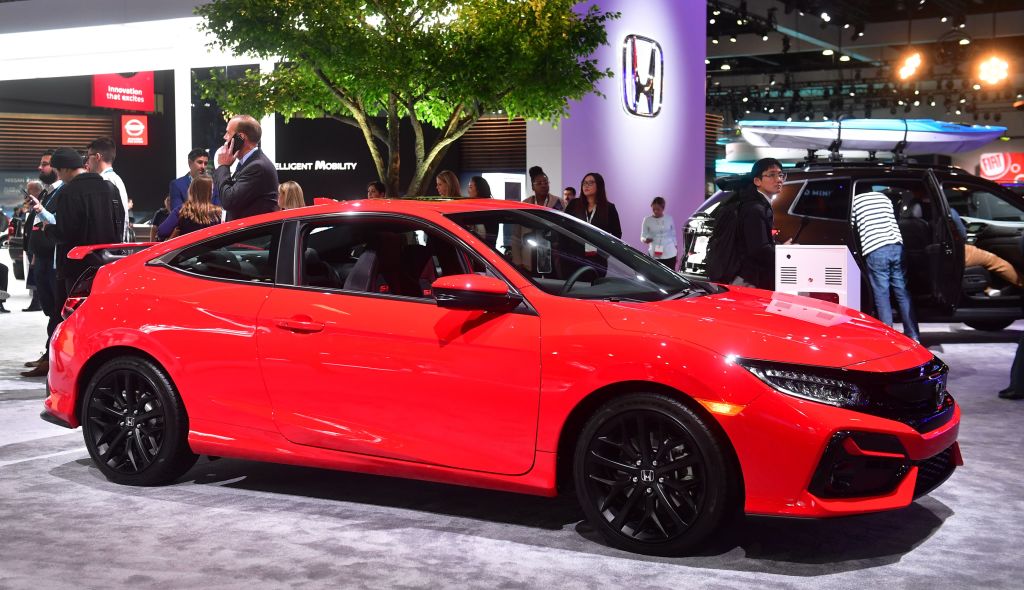 The new Honda Civic Si on display at the 2019 Los Angeles Auto Show