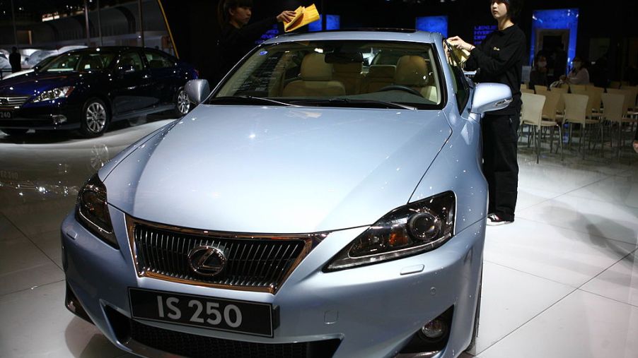Lexus iS250 Car is displayed during the media day of the Shanghai International Automobile Industry Exhibition