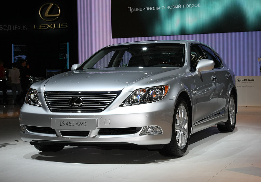 The Lexus LS 460 AWD is displayed during its World premier at 2008 Moscow International Automobile Exhibition (MIMS)