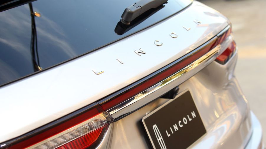A Lincoln SUV parked in a lot