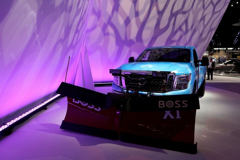 2018 Nissan Titan XD is on display at the 110th Annual Chicago Auto Show at McCormick Place