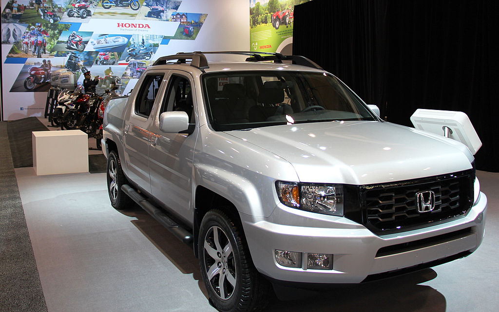 Honda Ridgeline pickup truck on display at the Canadian International Auto Show in Toronto
