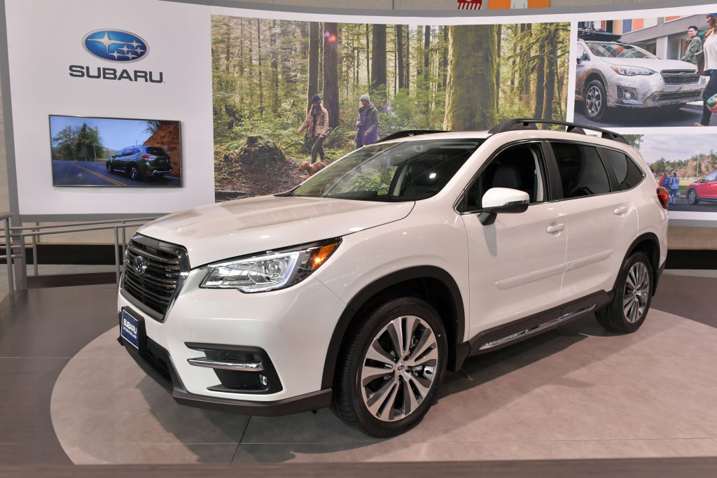 The Subaru Ascent is seen at the 2019 New England International Auto Show Press Preview