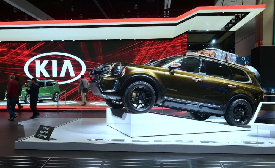 Kia Motors Telluride luxury SUV is seen at AutoMobility LA, the trade show ahead of the LA Auto Show
