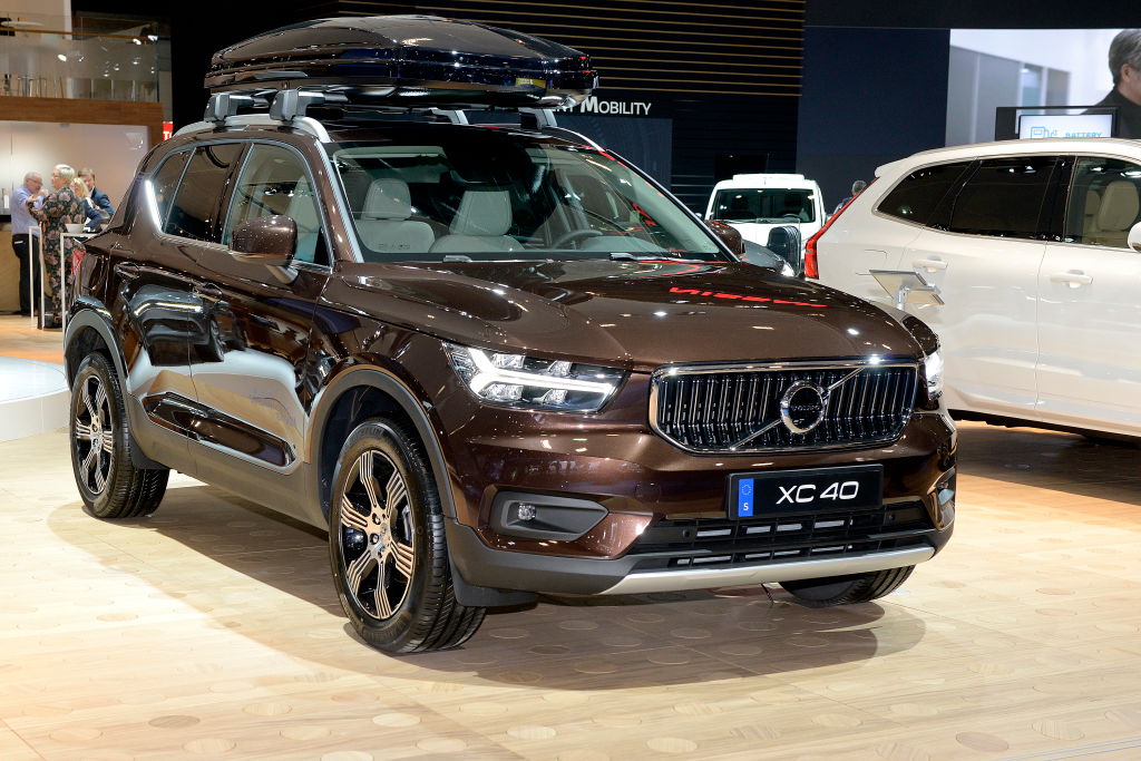 The Volvo XC40 is exposed at the 97th Brussels Motor Show