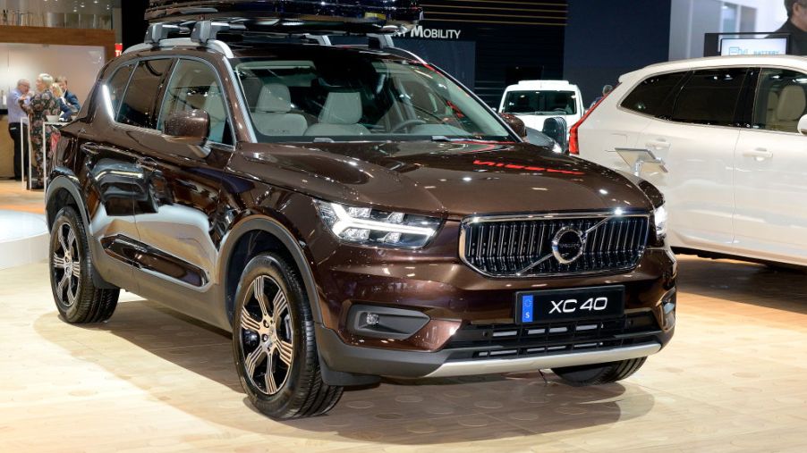 The Volvo XC40 is exposed at the 97th Brussels Motor Show