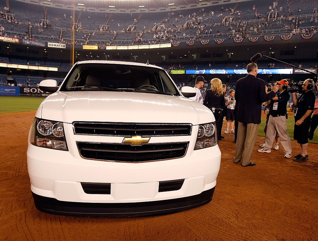 A view of the Chevy Tahoe Hybrid which was awarded to Boston Red Sox player J.D. Drew for being named MVP of the 2008 All Star Game