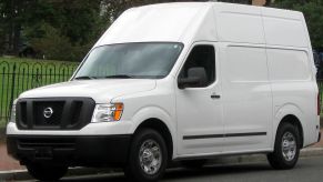 white high roof Nissan Cargo van