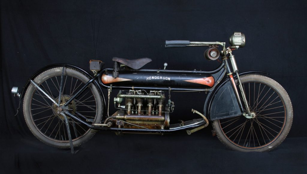 Dark blue patina'd 1912 Henderson Four