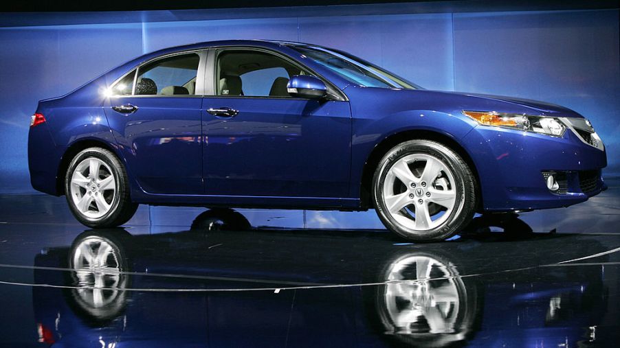 The 2009 Acura TSX is unveiled on March 19, 2008 at the New York International Auto Show