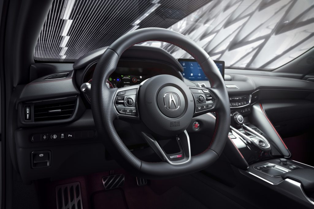 Black 2021 Acura TLX Type S interior