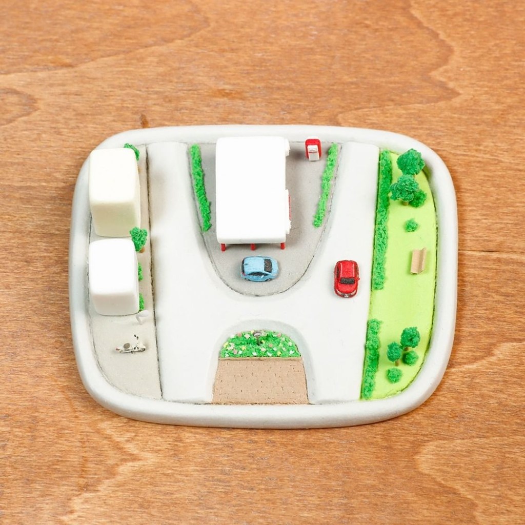 miniature clay Hondas