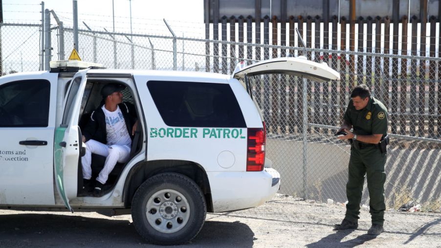 Border Patrol Detaining Someone
