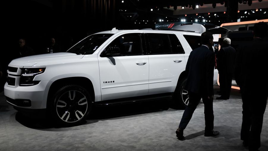 The 2018 Chevrolet Tahoe RST is displayed at the New York International Auto Show