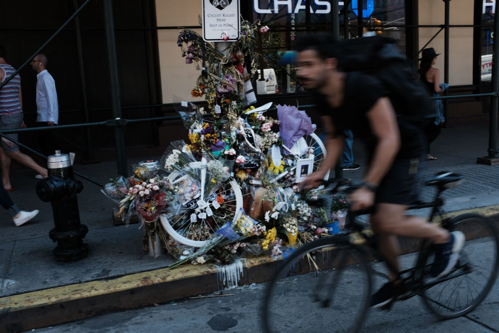 Cyclist memorial New York City