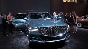 Genesis shows off their GV80 luxury SUV at the Chicago Auto Show on February 06, 2020 in Chicago, Illinois