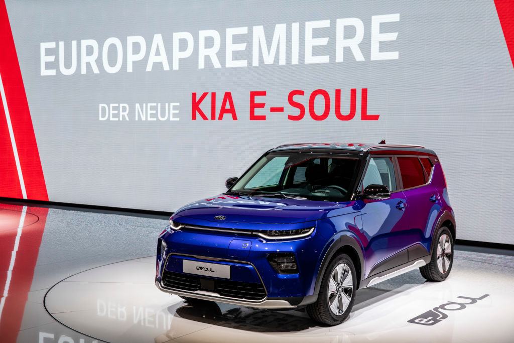 Kia E-Soul during the Geneva International Motor Show
