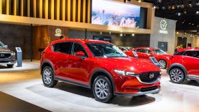 MAZDA CX-5 compact crossover SUV on display at Brussels Expo
