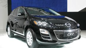 A Mazda CX-7 car is seen at the Auto Show
