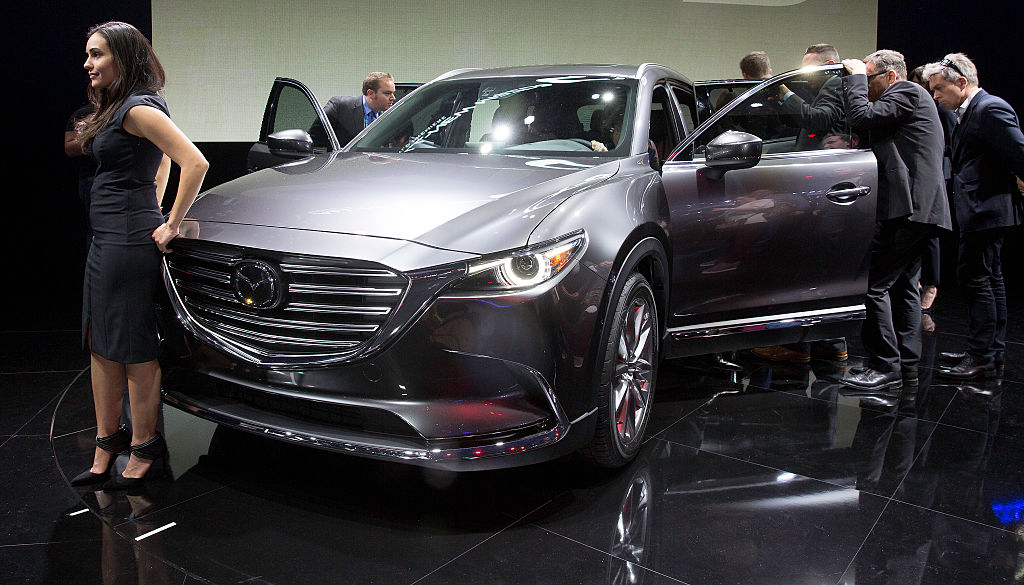 Mazda CX-9 at the Los Angeles Auto Show at the Los Angeles Convention Center
