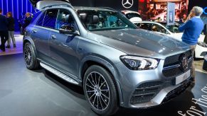 Mercedes-Benz GLE Class GLE 350 de 4Matic luxury crossover SUV car on display at Brussels Expo