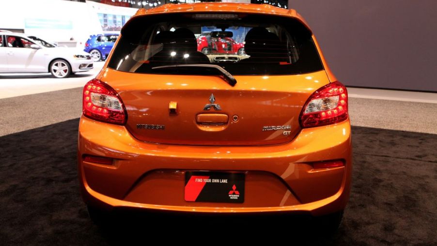 2017 Mitsubishi Mirage GT is on display at the 109th Annual Chicago Auto Show at McCormick Place