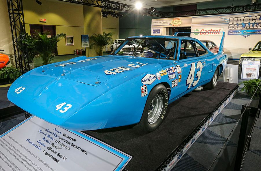 Richard Petty's 1970 Plymouth Superbird racecar on display