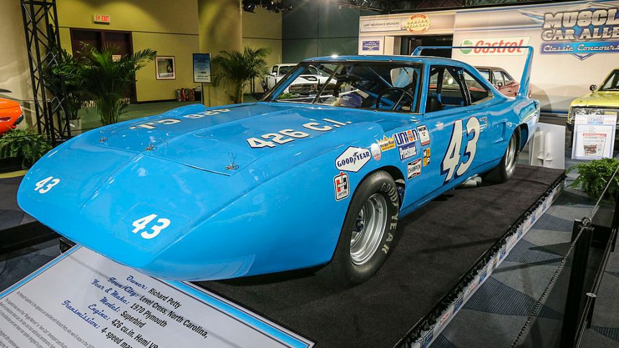 Richard Petty's 1970 Plymouth Superbird racecar on display
